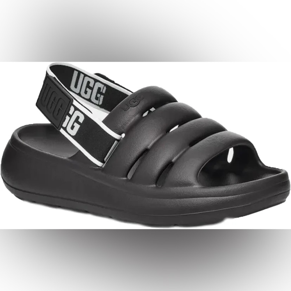 UGG Kids Black Slide Sandals SPORT YEAH